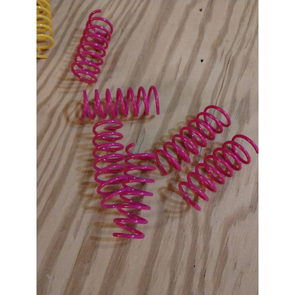 Cat Toy Spring Spiral Bounce Play Hunt Rainbow Bright Colors Pack of 25